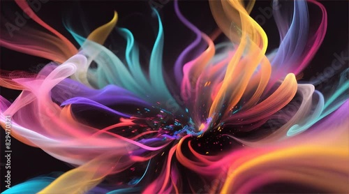 Abstract smoke against black background 