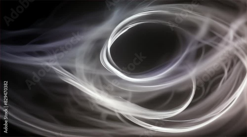 Abstract smoke against black background 