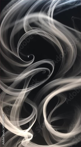 Abstract smoke against black background 