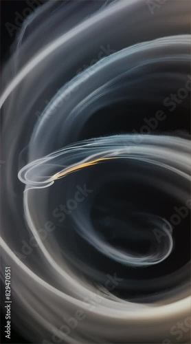 Abstract smoke against black background 