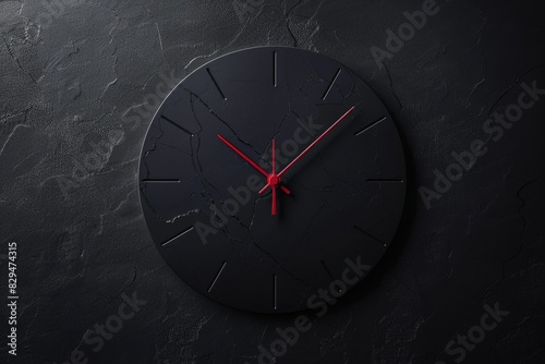 Wallpaper Mural Red alarm clock close-up isolated on dark background with red gradient.. Beautiful simple AI generated image in 4K, unique. Torontodigital.ca