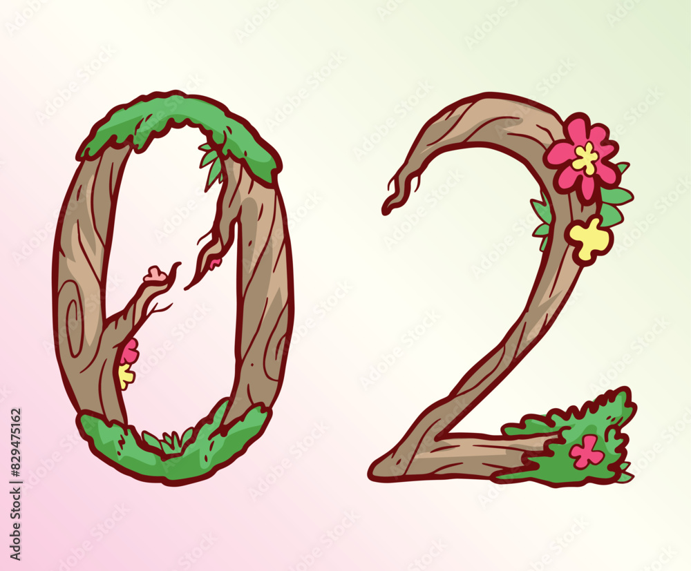 Naklejka premium Woods Nature Number 02