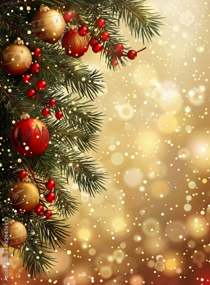 Obraz premium Cozy Christmas Fireplace Decor