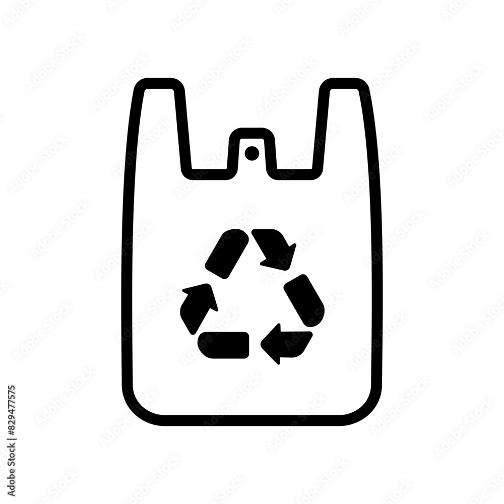 Vector icon illustration with ecology theme (plastic bag motif) Vector icon illustration with ecology theme (plastic bag motif)