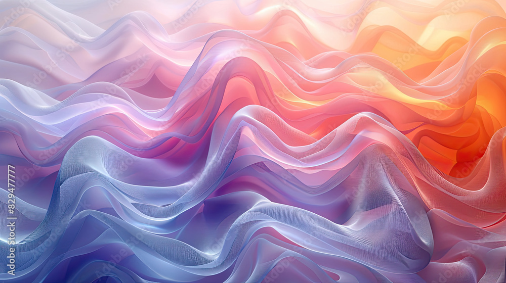 Modern waves background illustration, Subtle abstract background with soft pastel waves. Gradient colors. For designing apps or products Modern waves background illustration, Subtle abstract background with soft pastel waves. Gradient colors. For designing apps or products