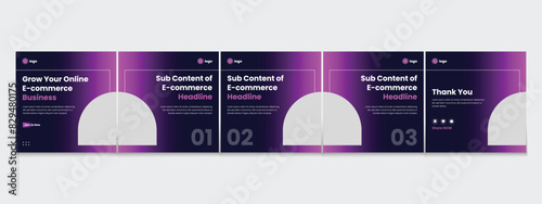 LinkedIn carousel post, social media Instagram carousel post, modern and editable business carousel template design