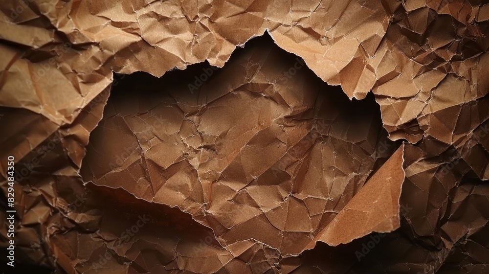 A close-up of brown paper with a hole in its center A close-up of brown paper with a hole in its center