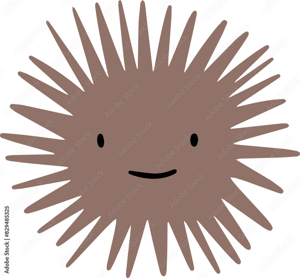 Sea Urchin Cartoon Illustration Kids Clipart Sea Urchin Cartoon Illustration Kids Clipart