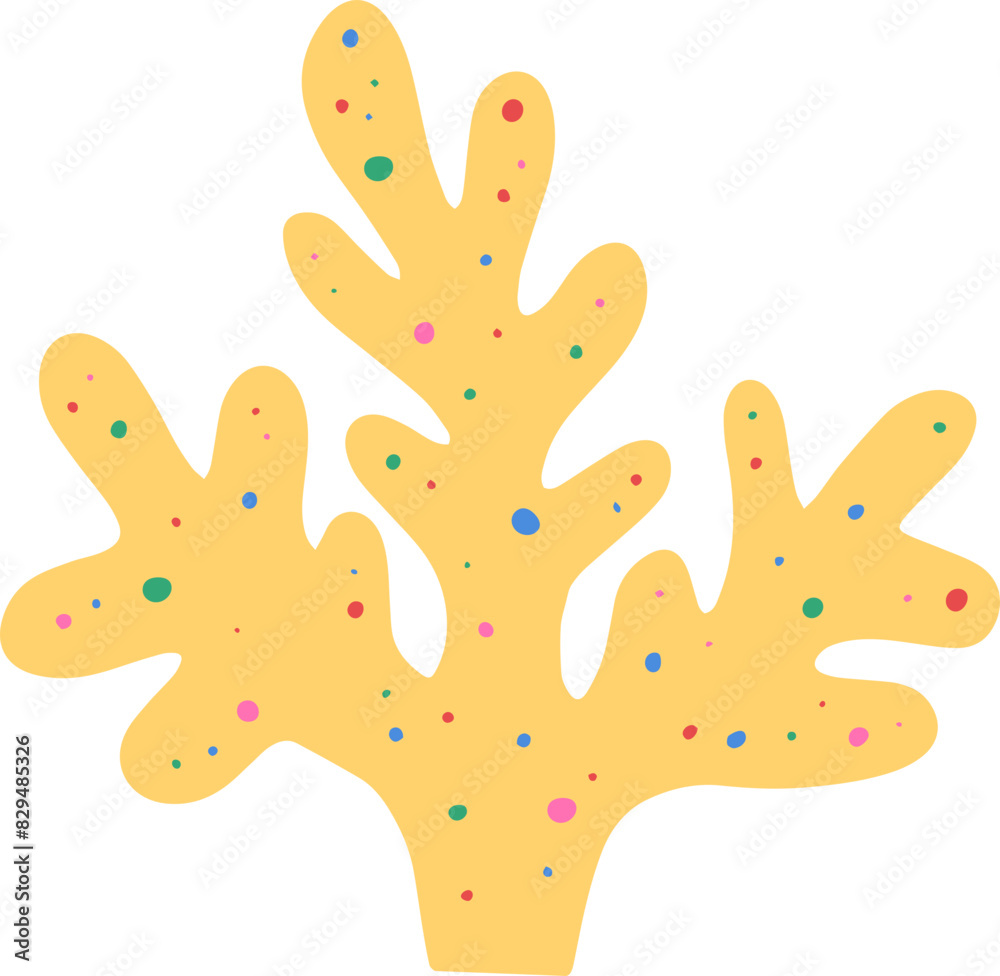 Obraz premium Sea Coral Cartoon Illustration Kids Clipart