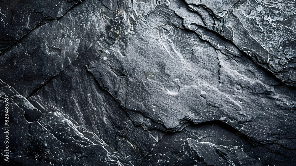 Dark grey black slate texture background. Generative AI. Dark grey black slate texture background. Generative AI.