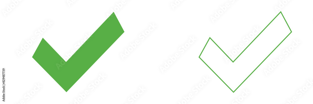 Tick sign element. Green checkmark icon . Simple mark graphic design. OK button for vote, decision, web. Symbol of correct, check, approved. isolated on white background. Vector illustration. EPS 10 Tick sign element. Green checkmark icon . Simple mark graphic design. OK button for vote, decision, web. Symbol of correct, check, approved. isolated on white background. Vector illustration. EPS 10