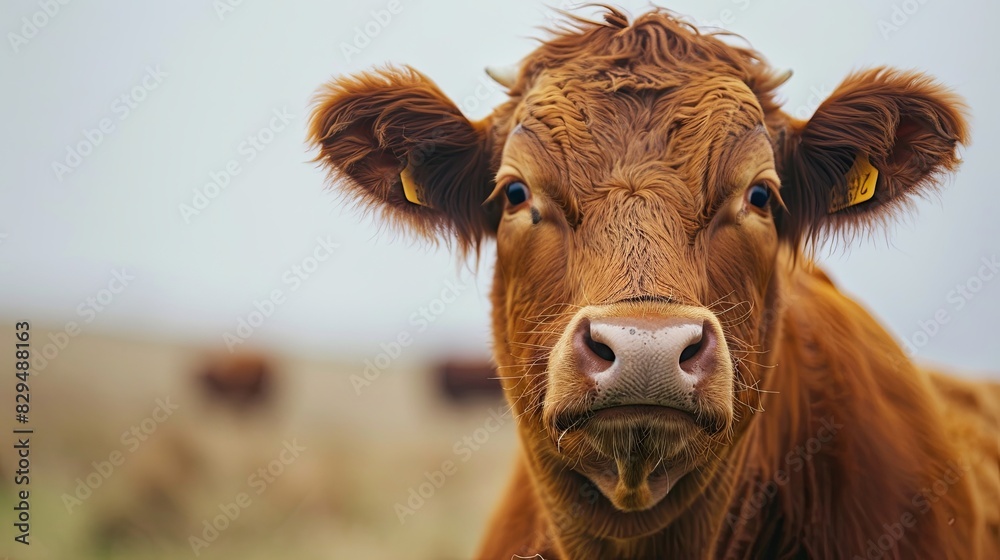 portrait of cow looking at the camera with angry face portrait of cow looking at the camera with angry face