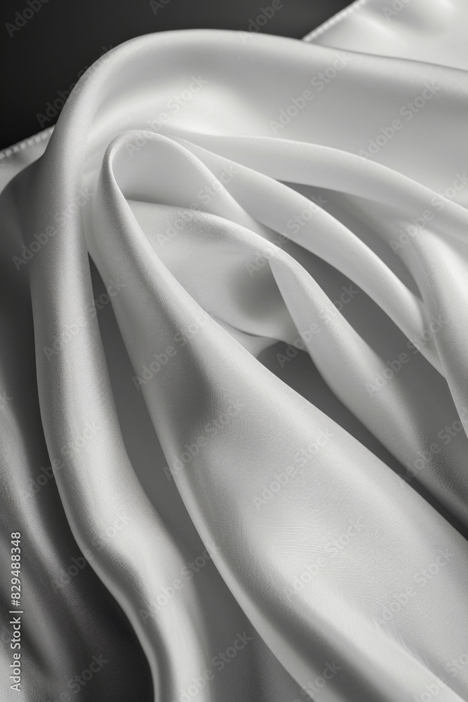 A high-contrast black and white image of a folded fabric with clean, elegant lines A high-contrast black and white image of a folded fabric with clean, elegant lines