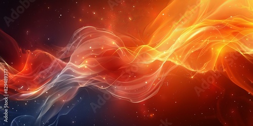 Fiery Nebula: A Cosmic Tapestry photo