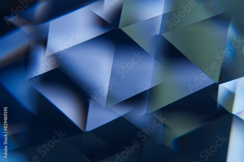 Abstract background of crystal triangles photo
