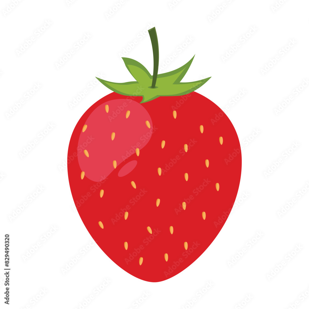 Obraz premium simple shiny strawberry fruit image design