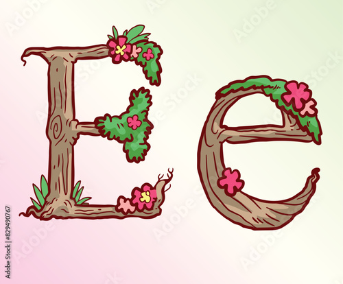 Woods Nature Alphabet Letter E photo