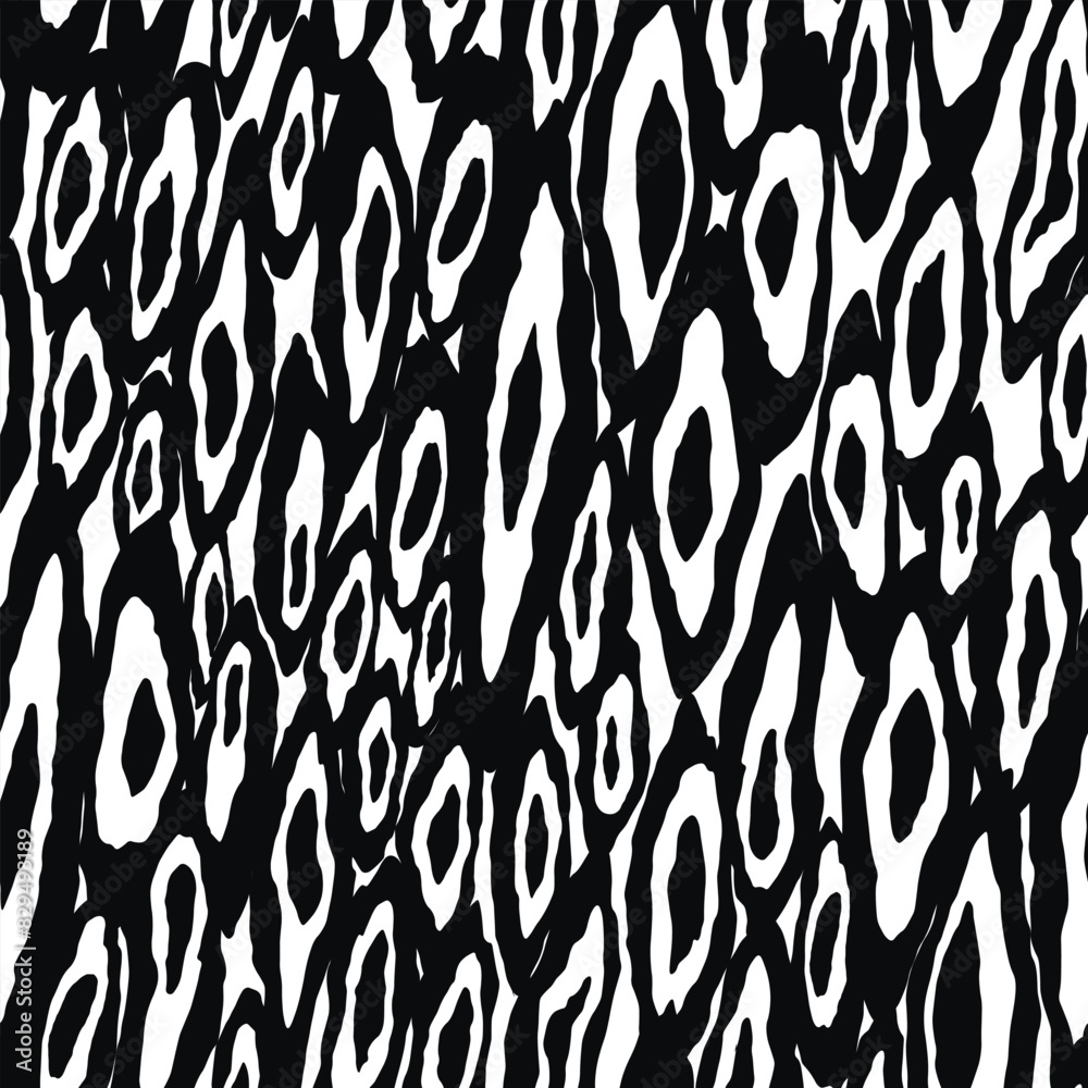 Abstract modern leopard seamless pattern. Animals trendy background. Black and white decorative vector stock illustration for print, fabric, textile. Modern monochrome ornament of stylized skin