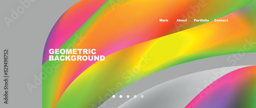 Colorful flowing shapes, wave lines with neon gradients. Vector Illustration For Wallpaper, Banner, Background, Card, Book Illustration, landing page