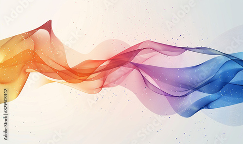 Abstract clean and colorful wavy background for presentation template
