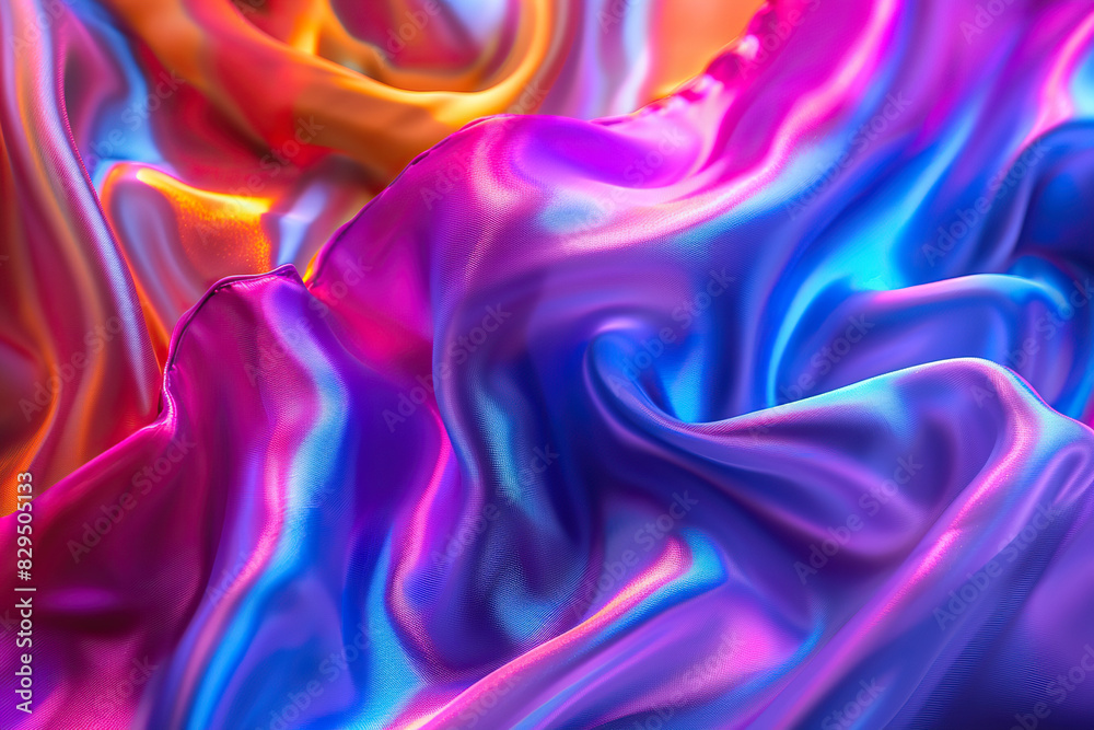 Fototapeta premium Beautiful texture surface neon wave, design natural abstract background