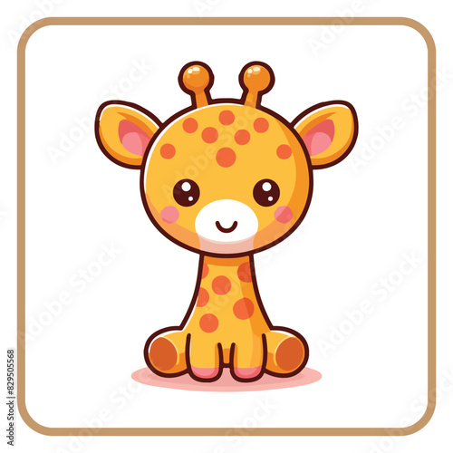 cute giraffe, coloring book