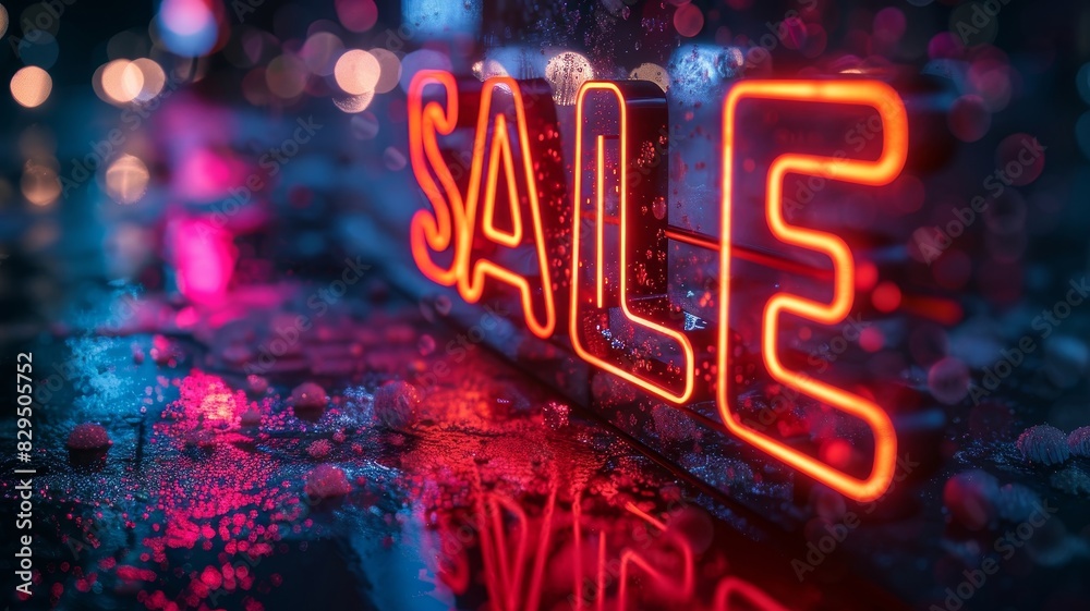 Bright Neon Sale Sign Bright Neon Sale Sign