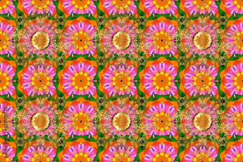 Cute seamless pattern with a small flower in a vintage style. Bright bouquets on a fashion grunge background. Blossoming background for printing on fabric  wallpaper and paper.  illustration 