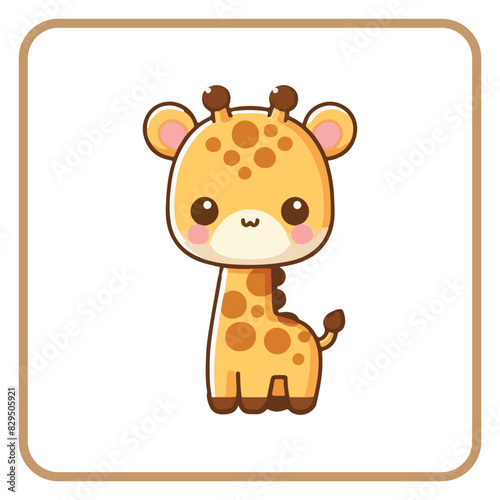 cute giraffe, coloring book