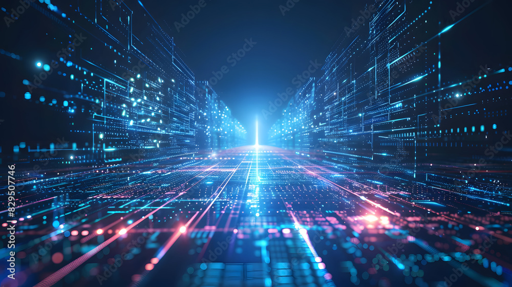 The abstract technology big data concept explores the integration of advanced algorithms and vast information for innovation The abstract technology big data concept explores the integration of advanced algorithms and vast information for innovation