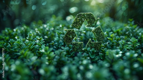 Circular economy symbolizing the idea of an eternal and boundless circular economy for commercial expansion and a durable future amidst the backdrop of nature and the ecosystem.