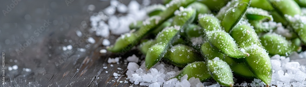 Frozen Protein Rich Edamame Beans with Light Sea Salt Sprinkle Frozen Protein Rich Edamame Beans with Light Sea Salt Sprinkle