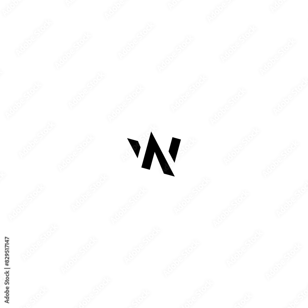 a w Letter Vector Logo Design