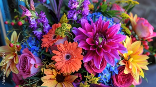 Assorted blooms arrangement Vibrant floral mix