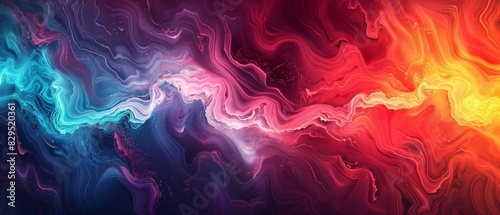 Emotive energy pulses through this abstract colorful background, where intense reds and cool blues clash beautifully. photo