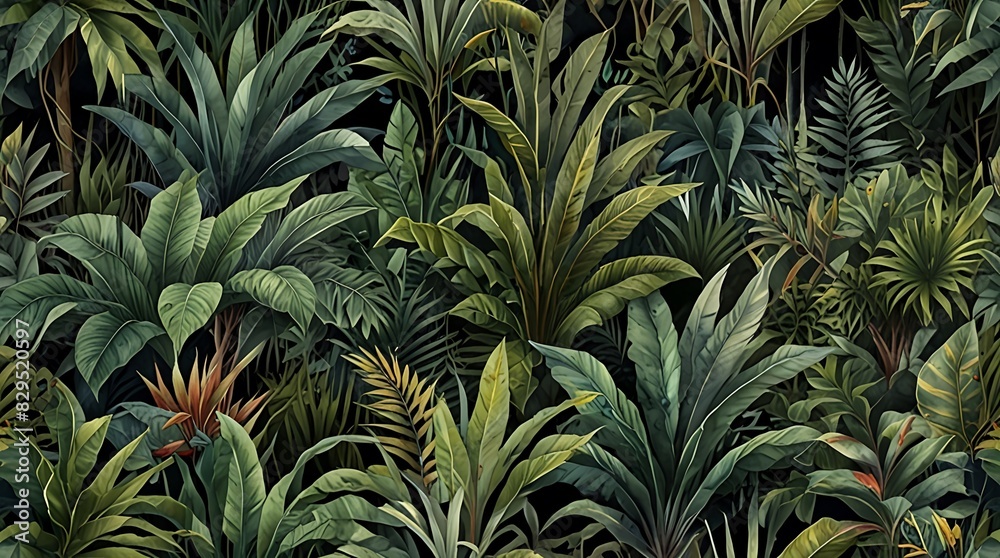 dark green background with a pattern of different types dark green background with a pattern of different types