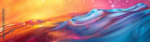 An anamorphic lens transforms this abstract colorful background into a mesmerizing array of twisted, vibrant color patterns. photo