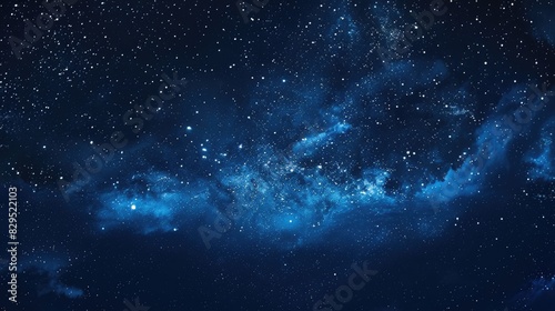 Starry night sky against a dark backdrop photo