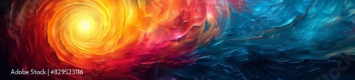 Anamorphic lens distortions add depth to this abstract colorful background, making colors bend in fascinating ways. photo