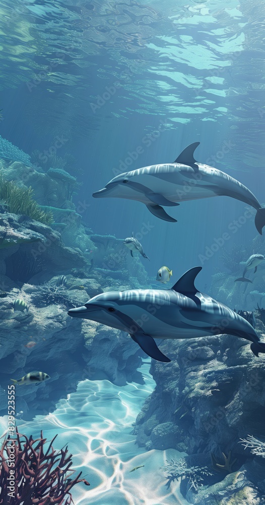 dolphins swimming underwater dolphins swimming underwater
