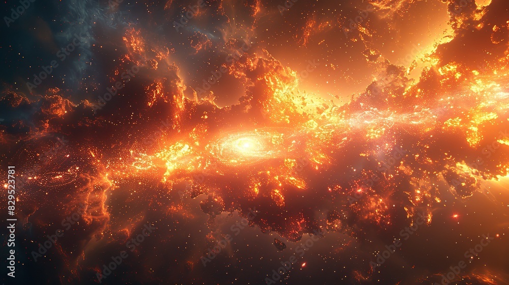 Naklejka premium An abstract depiction of a light burst emanating from a central point.