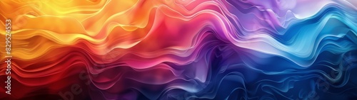 An anamorphic lens creates a distorted yet intriguing abstract colorful background, where each hue seems to bend and twist. photo