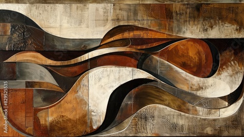 Earthy tones in abstract sophistication