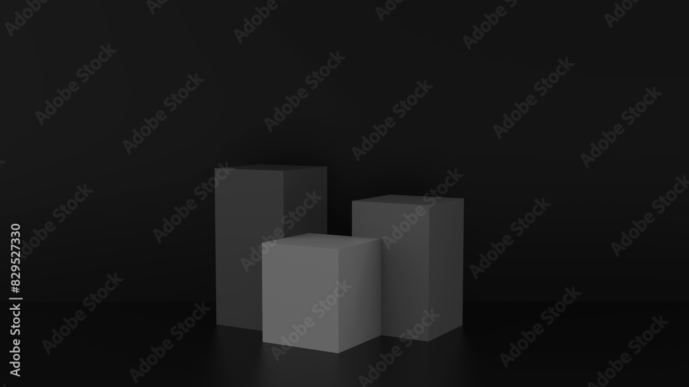 black cube podium for product representation black cube podium for product representation