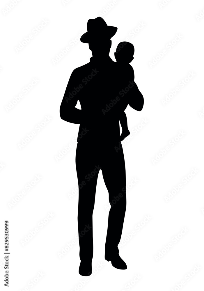 A Father enjoy moment with his Daughter with holding hands on the up above, the Daughter are enjoy the moment vector silhouette A Father enjoy moment with his Daughter with holding hands on the up above, the Daughter are enjoy the moment vector silhouette