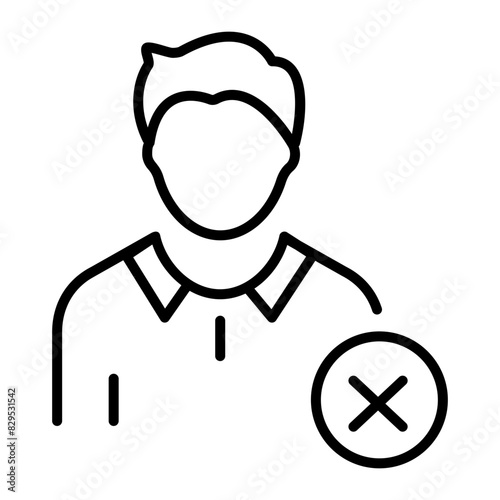 Get this line style icon of fired employee 