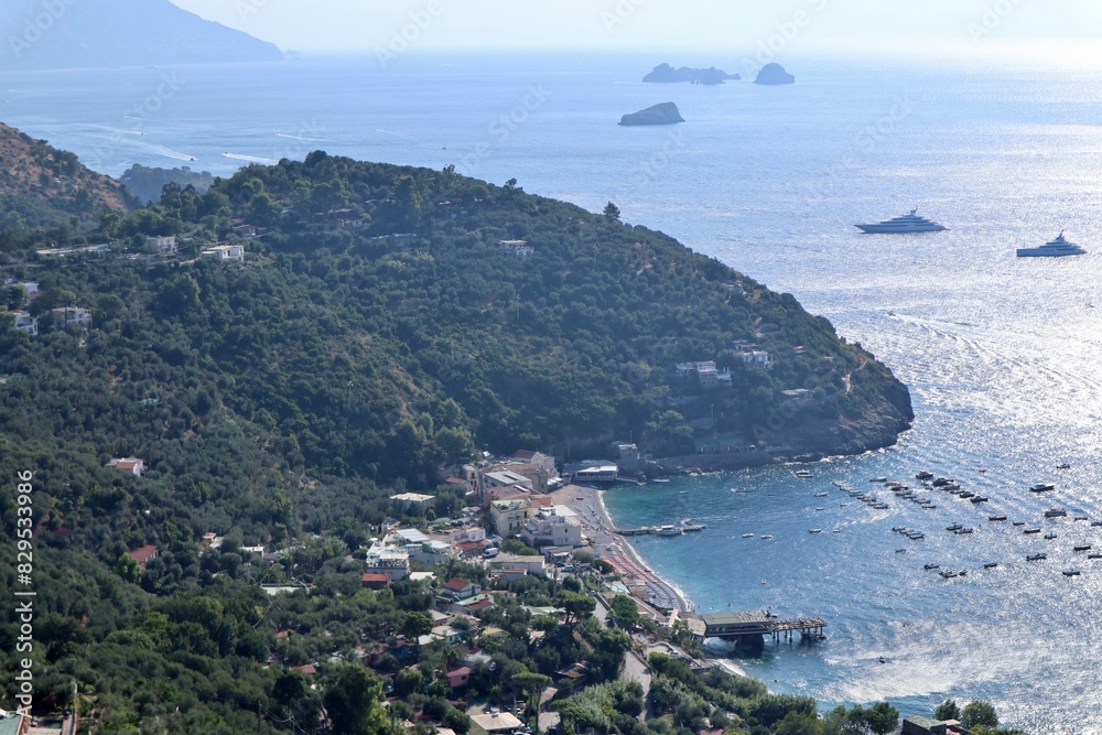 Nerano - Scorcio di Marina del Cantone dal sentiero per Ieranto