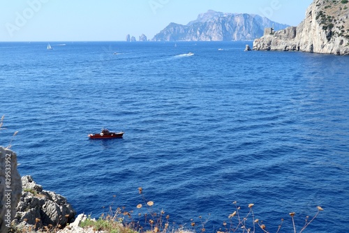 Obraz na płótnie Nerano - Scorcio di Capri dall'ex cava Italsider di Ieranto w salonie