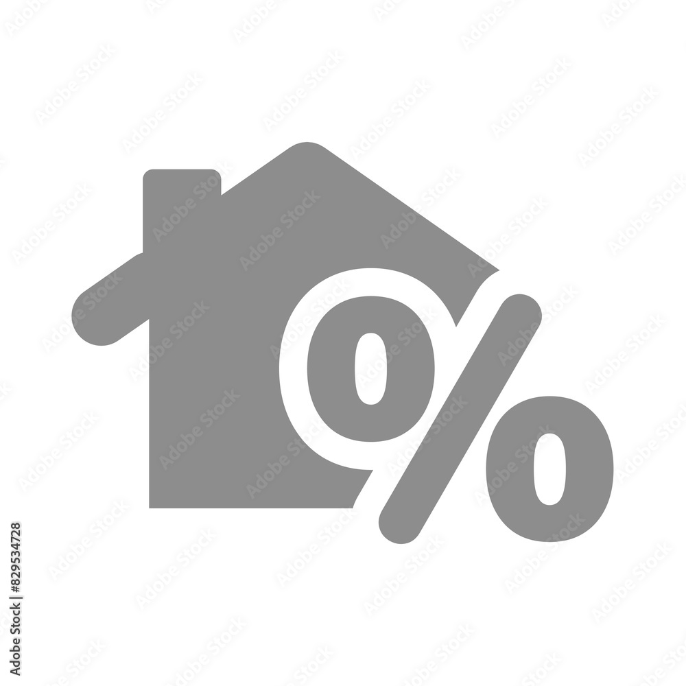 House with percent sign vector. Affordable low-cost bargain or mortgage icon. House with percent sign vector. Affordable low-cost bargain or mortgage icon.