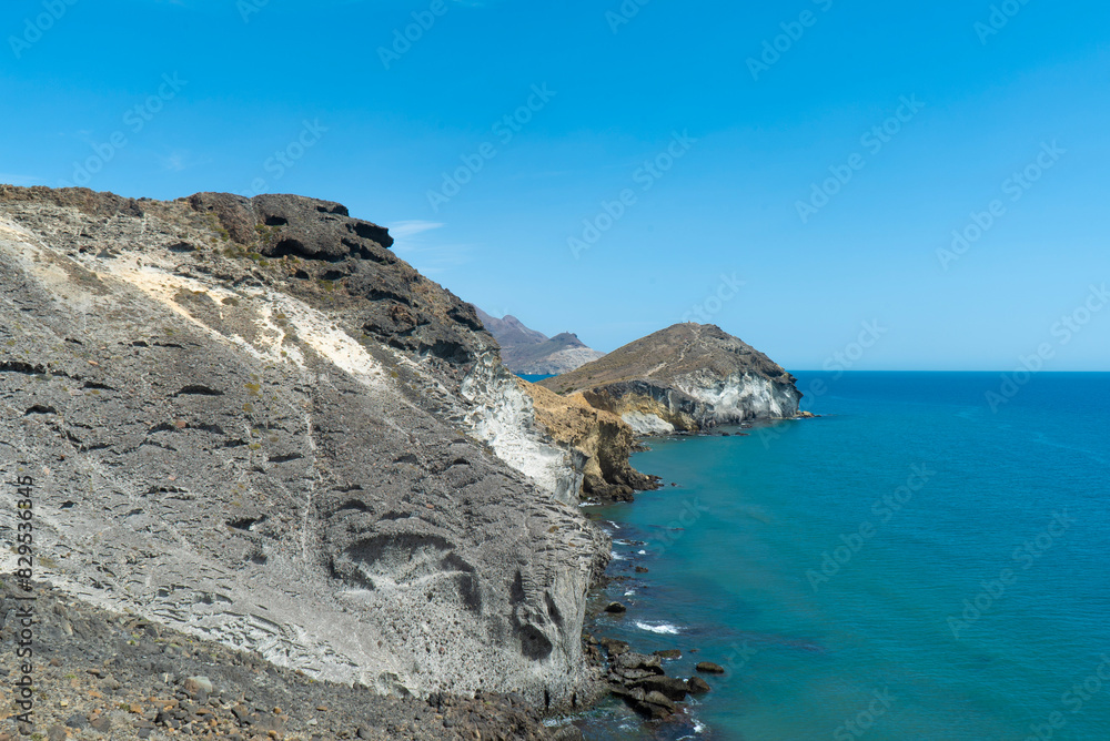 Landscape of volcanic rocks in Cabo de Gata Almeria 5 Landscape of volcanic rocks in Cabo de Gata Almeria 5